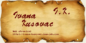 Ivana Kusovac vizit kartica